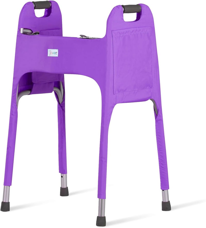 Jover – Walker Covers (Royally Purple) – Colorful Fabric Cover for Standard Folding Walker Mobility Aid with Pockets, Easy Fit Senior Walker Accessories, Washable Polyester, + Matching Storage Bag - Image 1